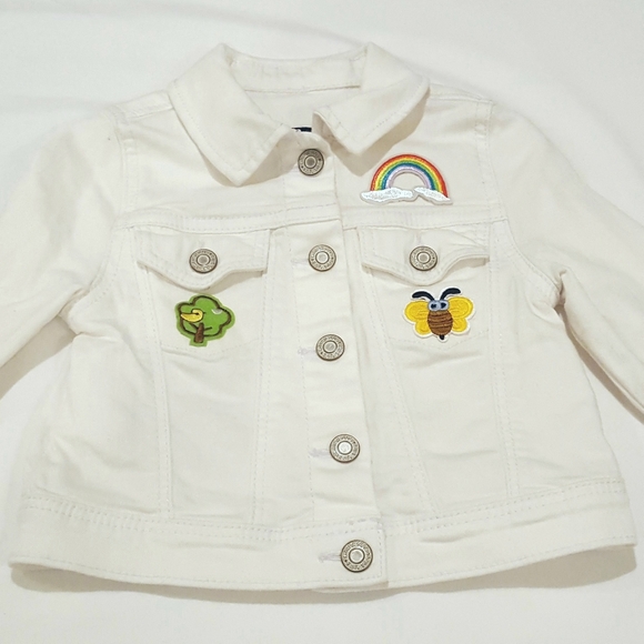 white jean jacket baby girl